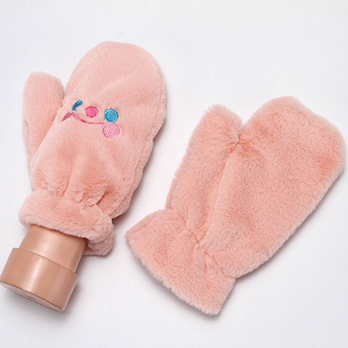 CARTOON WINTER THICK PLUSH HOOP NECK GLOVES_CWAG0272