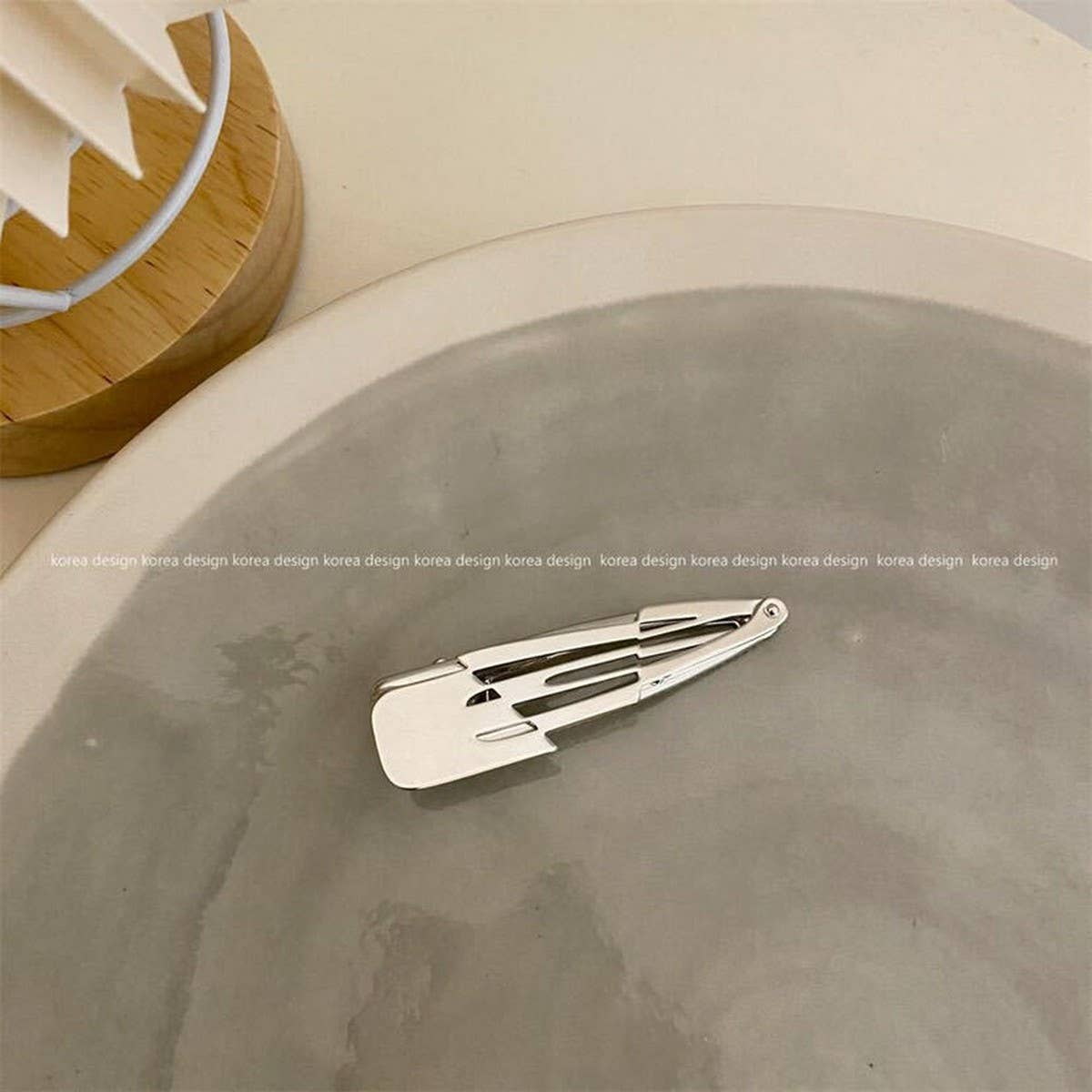 METAL ROSE HAIRPIN SIDE BANGS DUCKBILL CLIP