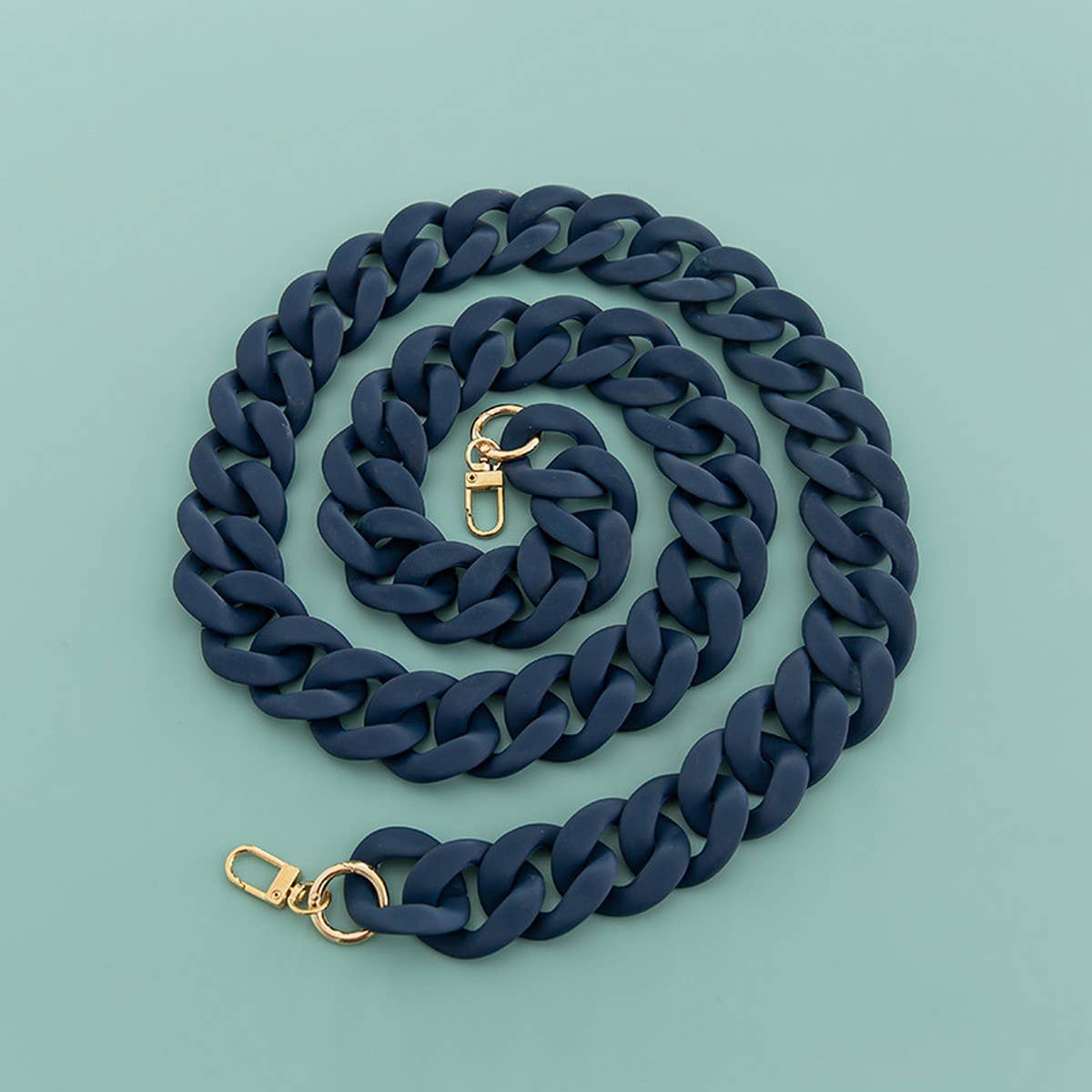 Large Resin Acrylic Bag Chain, Wide Strap_CWMM5065