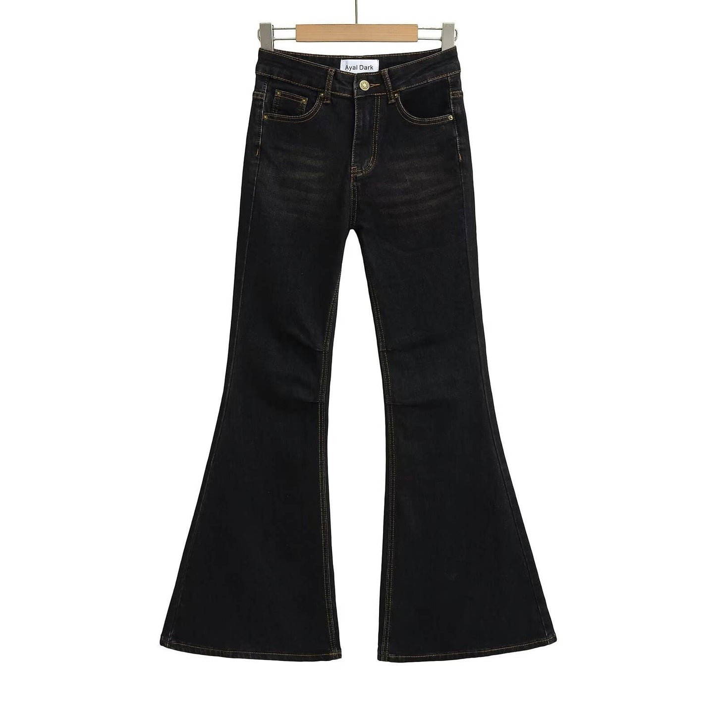 Distressed washed design American retro jeans