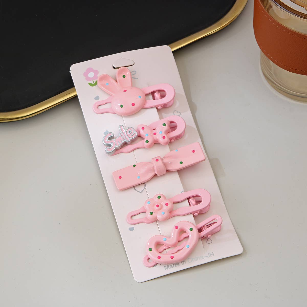 Five sets of cartoon children's hairpins