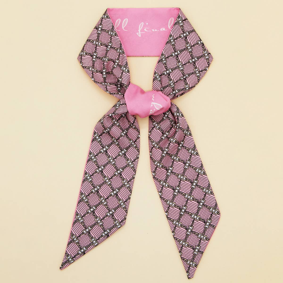Floral Letter  Scarf ? Hair Tie & Bag Ribbon