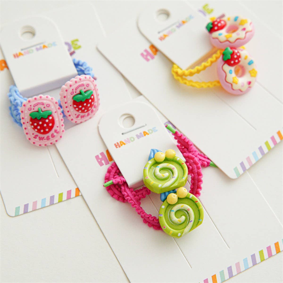 CANDY COLOR CUTE BOW CHILDREN'S HAIR TIES_CWAHA1118