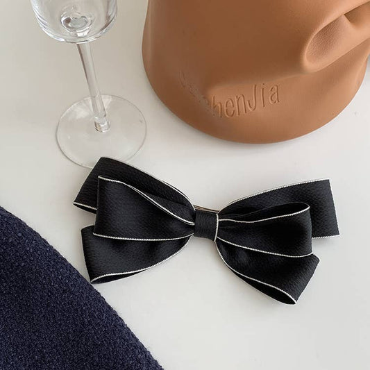 Bow hair clip back of the head premium top clip