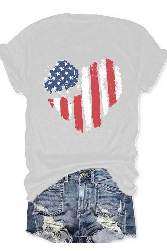 Cwtts1140_Round Neck Printed Short Sleeve Casual T-Shirt