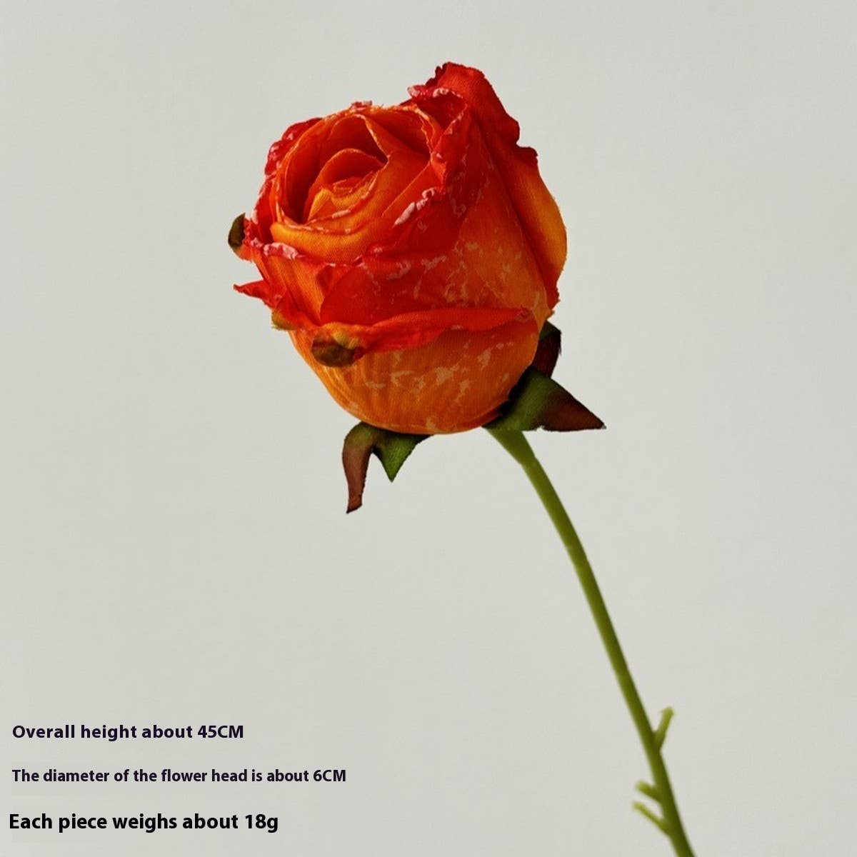 Vintage Burnt Edge Rose Faux Flower Bouquet