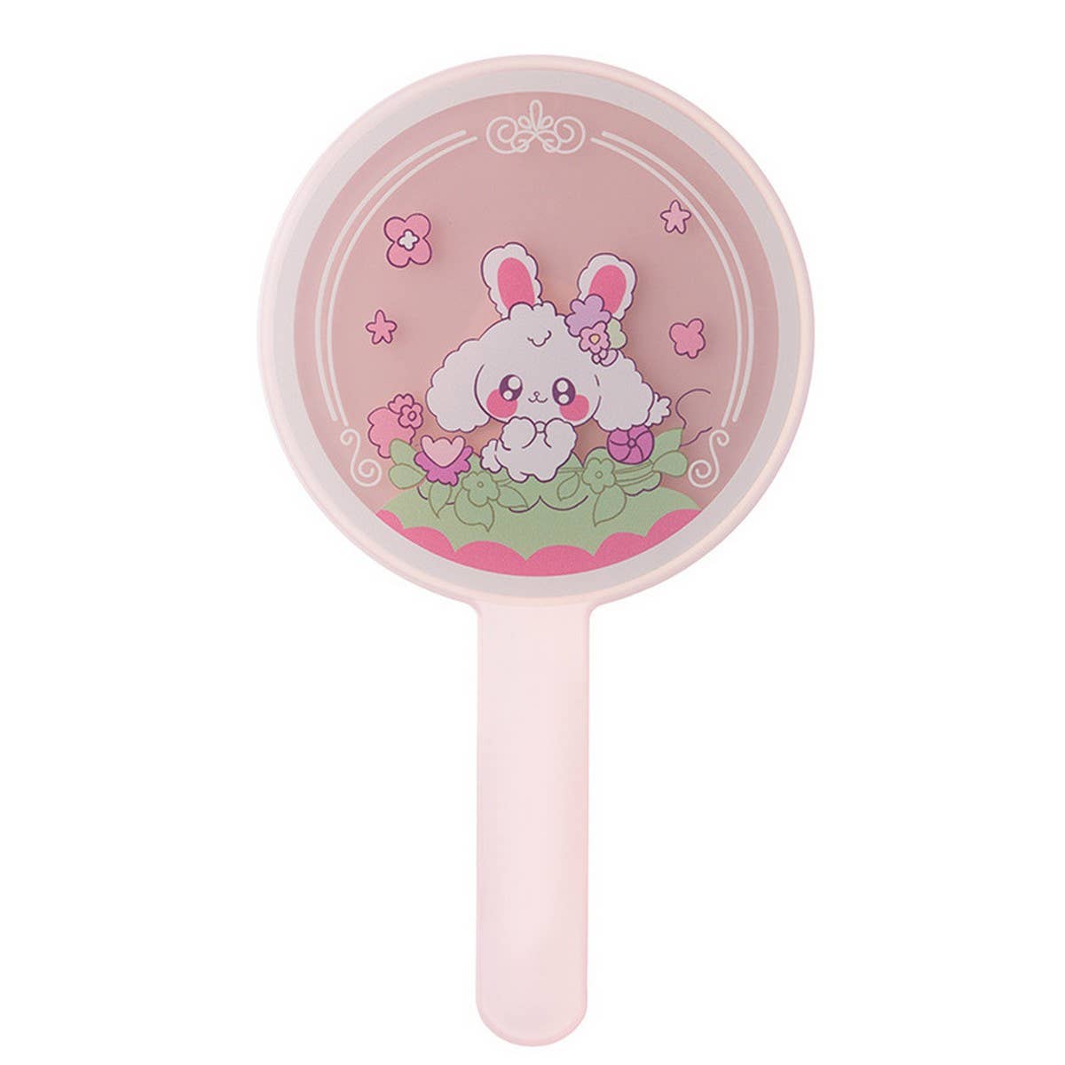 CWMM6948_PORTABLE CARTOON PRINT GIRL HANDLE MIRROR