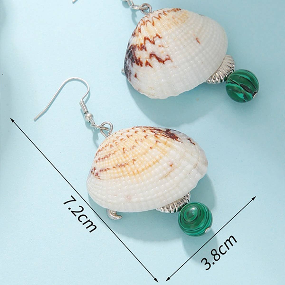 BOHEMIAN SHELL BEADED PENDANT EARRINGS_CWAJE1553