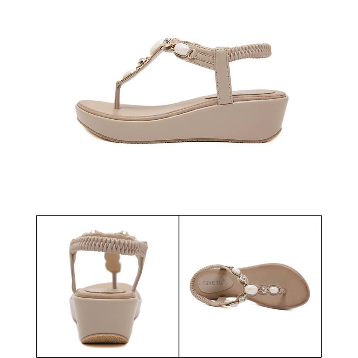 DIAMOND EMBELLISHED PLUS SIZE FLIP FLOP SANDALS