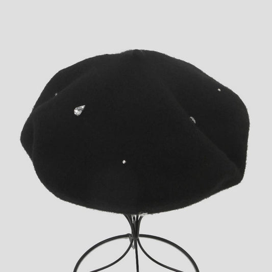 AUTUMN AND WINTER TEMPERAMENT RETRO DIAMOND BERET_CWAH1935