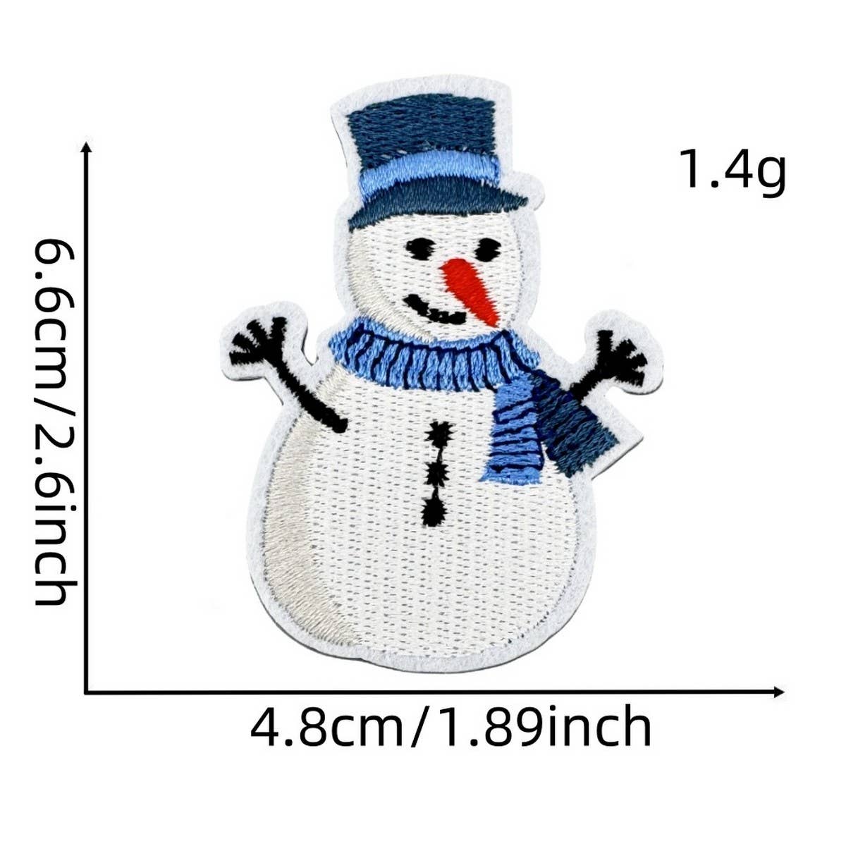 WINTER BLUE CHRISTMAS GRAFFITI EMBROIDERED PATCH