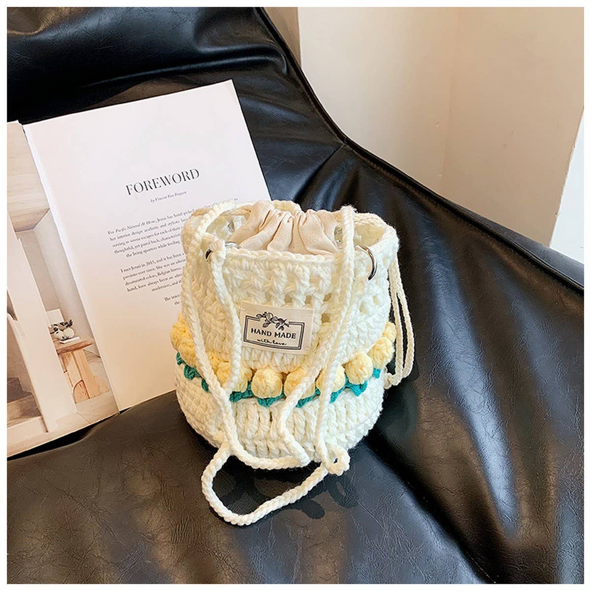 2024 NEW TULIP CONTRAST WOVEN CROSSBODY BAG_CWAB2398