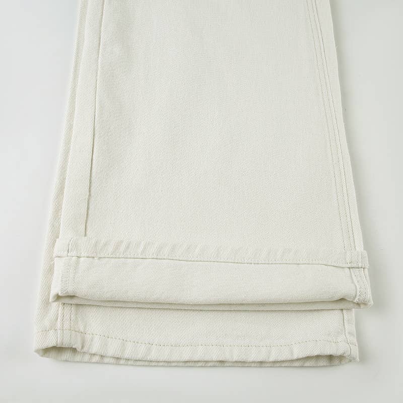 Workwear three-dimensional pocket straight pants