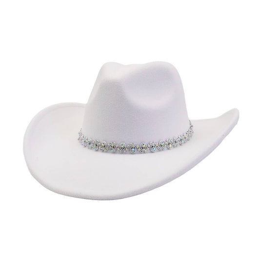 Western  Cowboy Fedora Hat Ethnic Design_CWAH04443