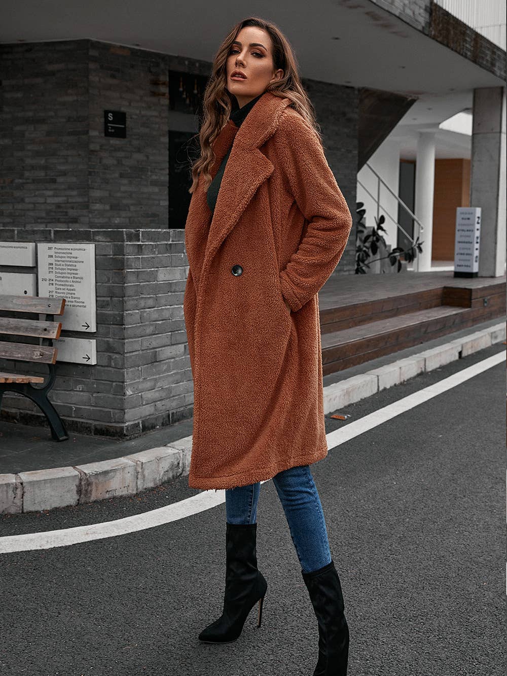 TEMPERAMENT COMMUTER SINGLE-BREASTED LAPEL COAT