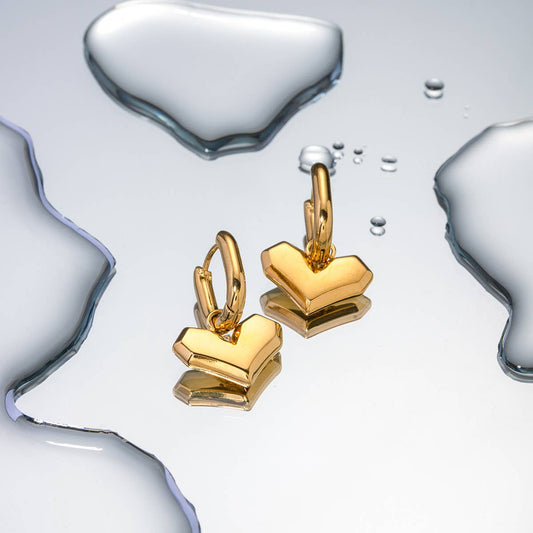 SIMPLE LOVE-SHAPED PENDANT EARRINGS JEWELRY_CWAHA0896