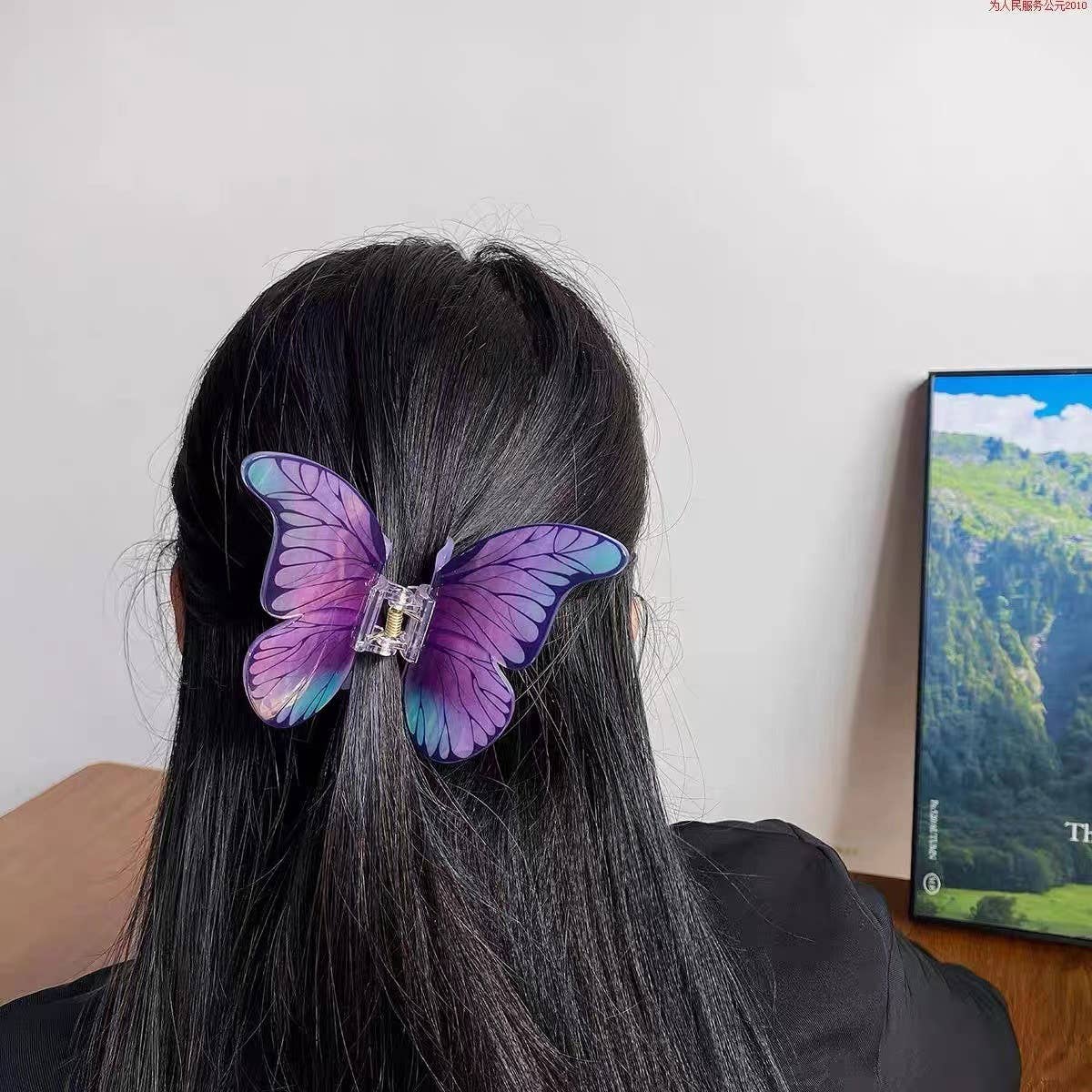 VERSATILE PERSONALIZED GRADIENT BUTTERFLY HAIRPIN