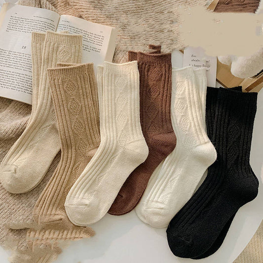 WOMEN'S WOOL SOCKS WARM WOMEN'S MID-CALF SOCKS