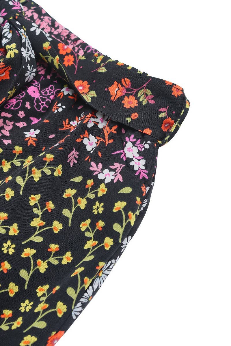 CWBLP1633_LACE-UP PRINTED HIGH-WAIST WIDE-LEG PANTS