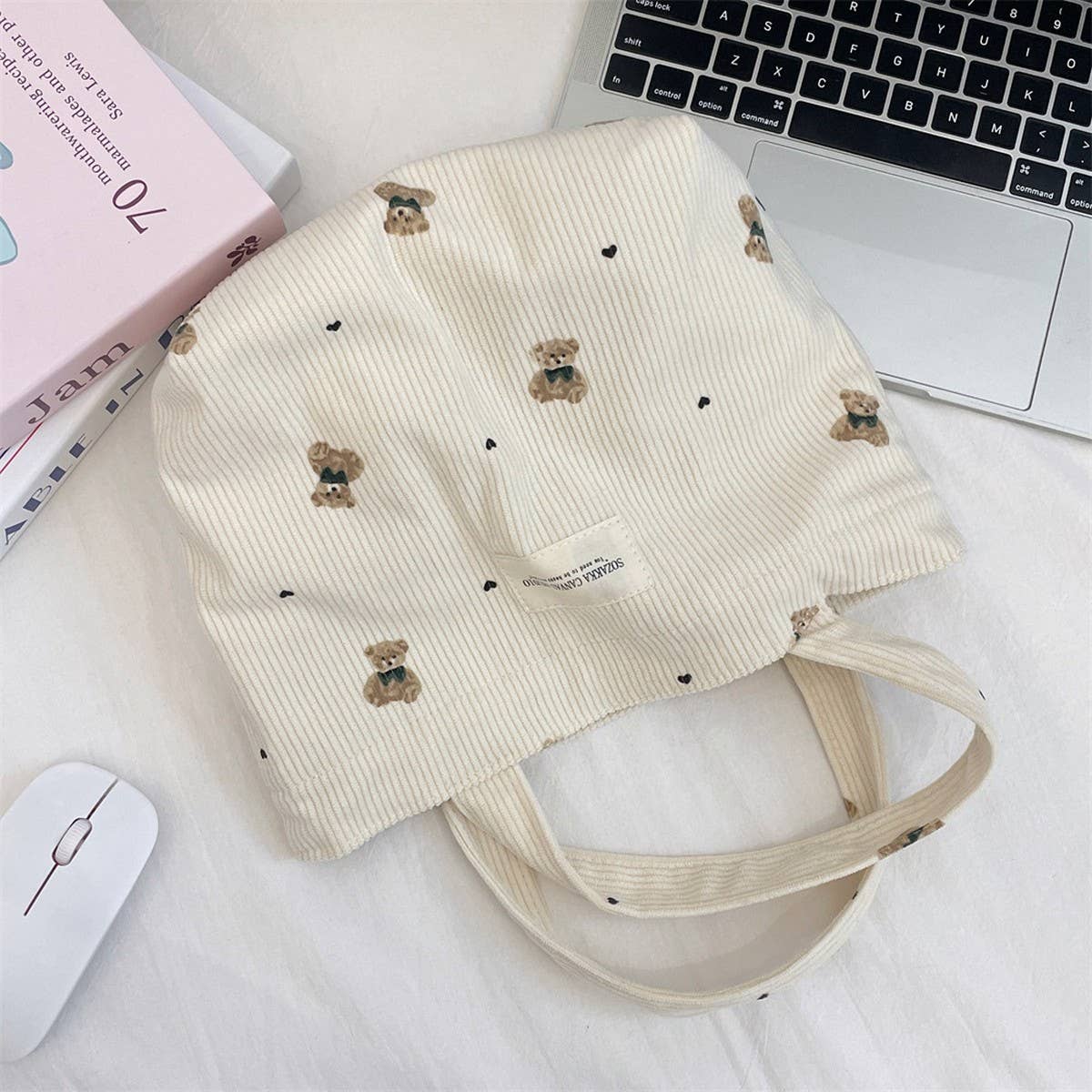 CWAB5802_SIMPLE CASUAL BEAR OUTING HANDBAG