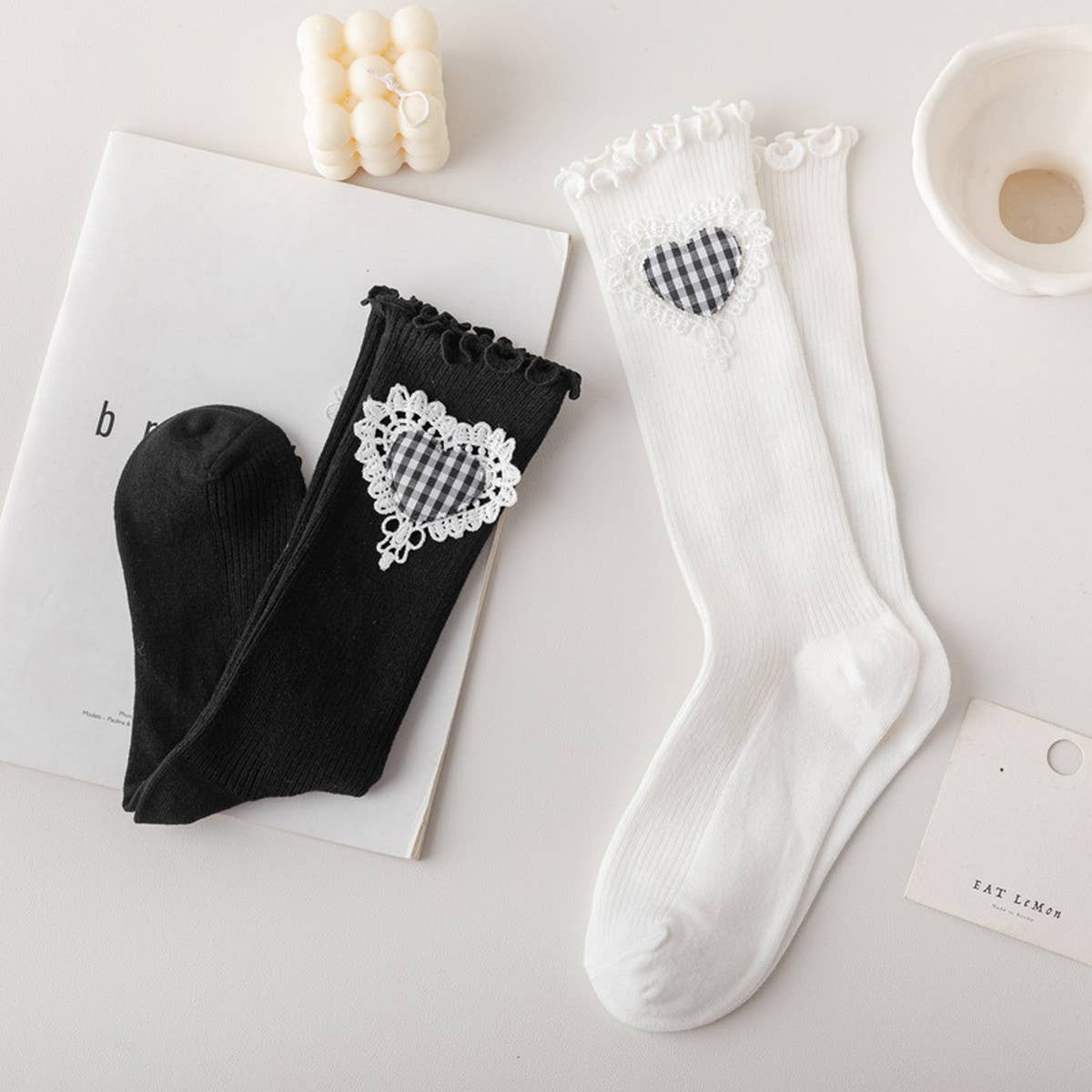 CUTE NEW WINTER WOOD EAR HEART-SHAPED SOCKS