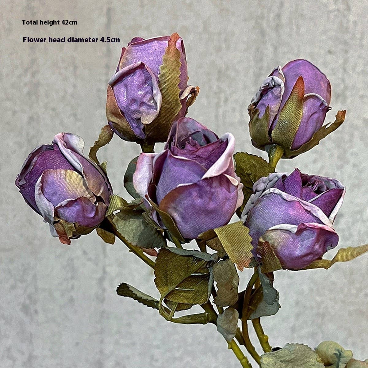 High-End Burnt Edge Rose Bouquet for Table Decor