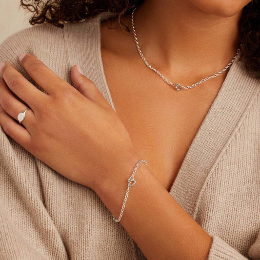 Simple Love Double Buckle Paper Clip Necklace_CWMM5737