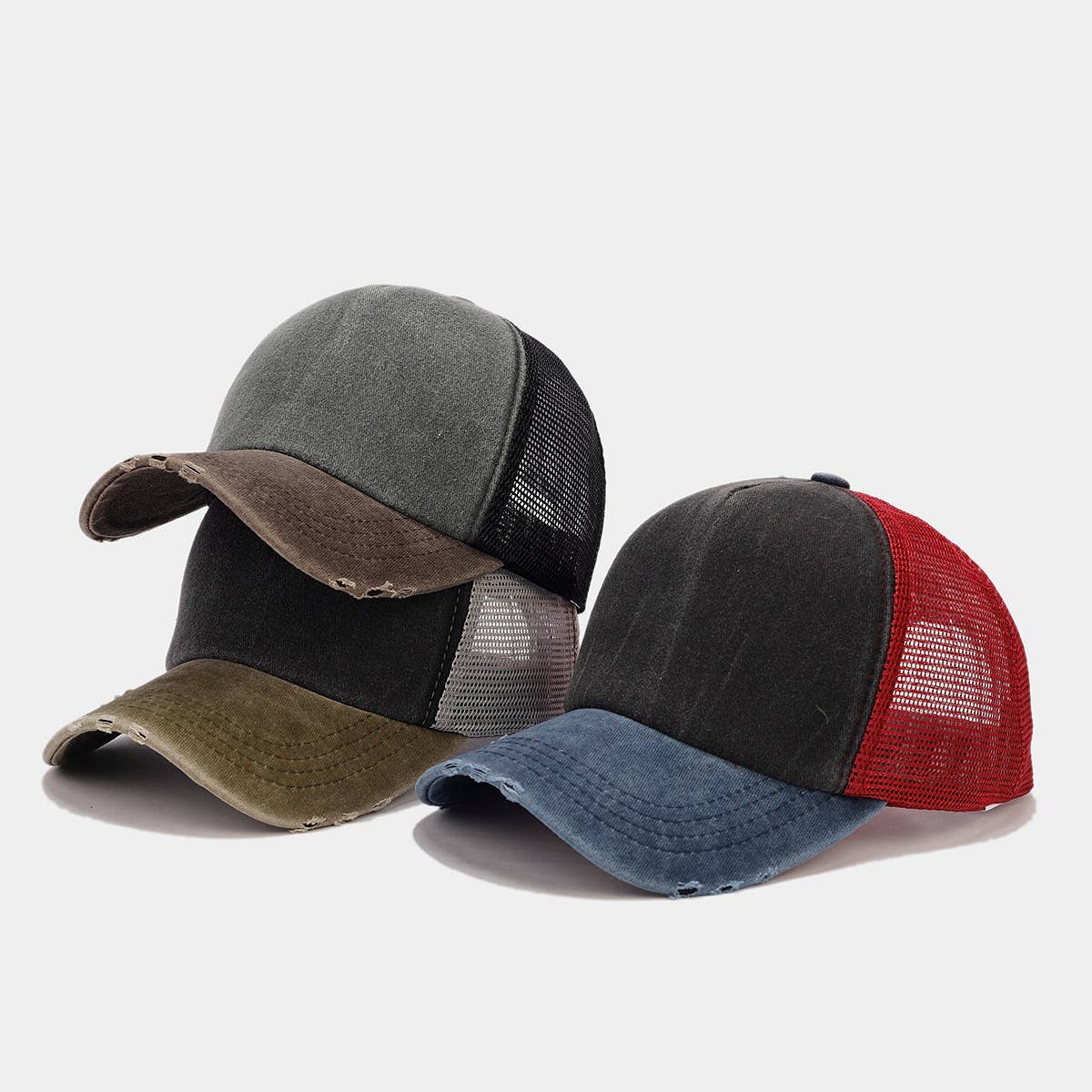 2024 NEW CONTRAST COLOR WASHED BASEBALL CAP_CWAH1571