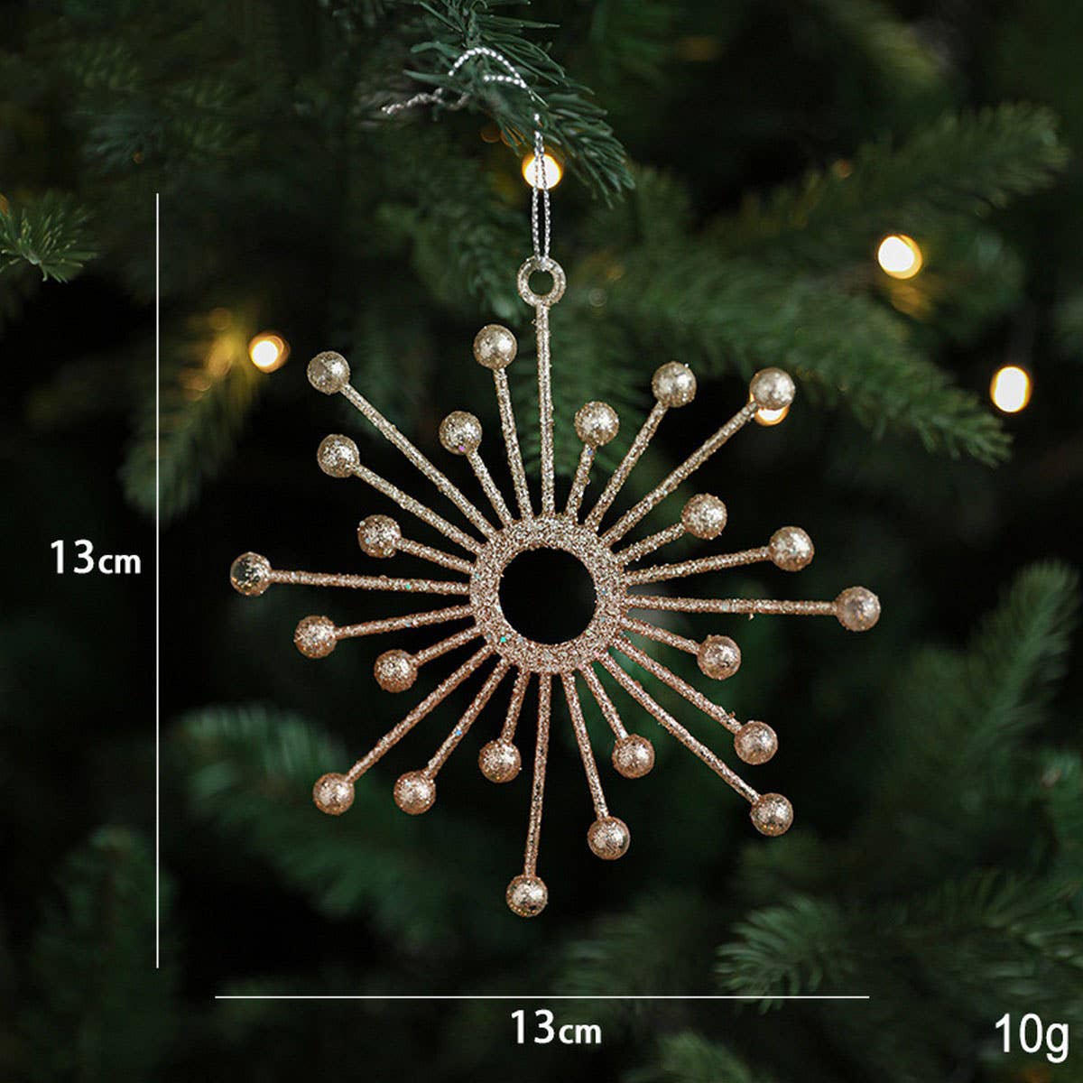 Glitter Reindeer House Christmas Tree Ornament