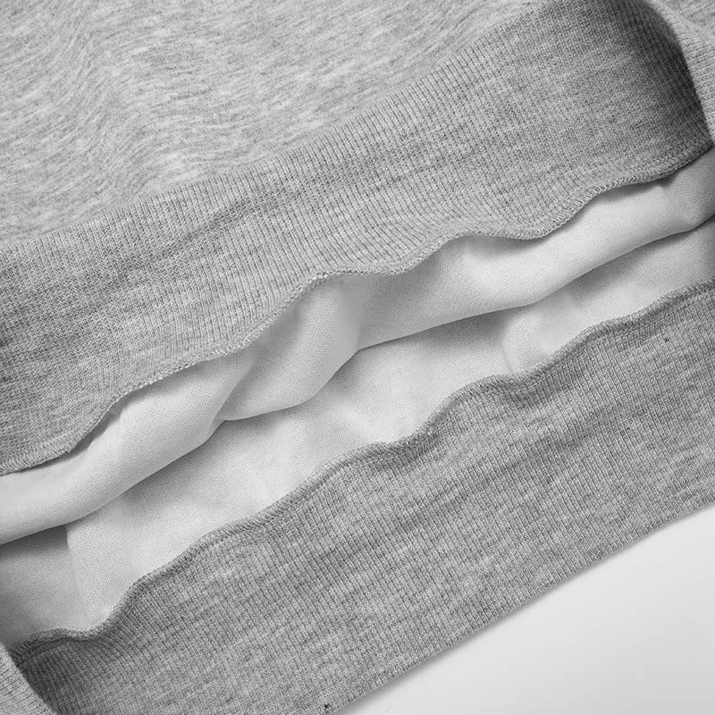 Round-neck casual sweatshirt semi-long skirt set