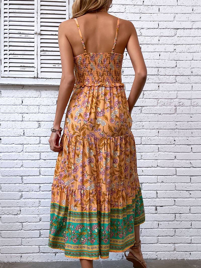 Ethnic style halter dress