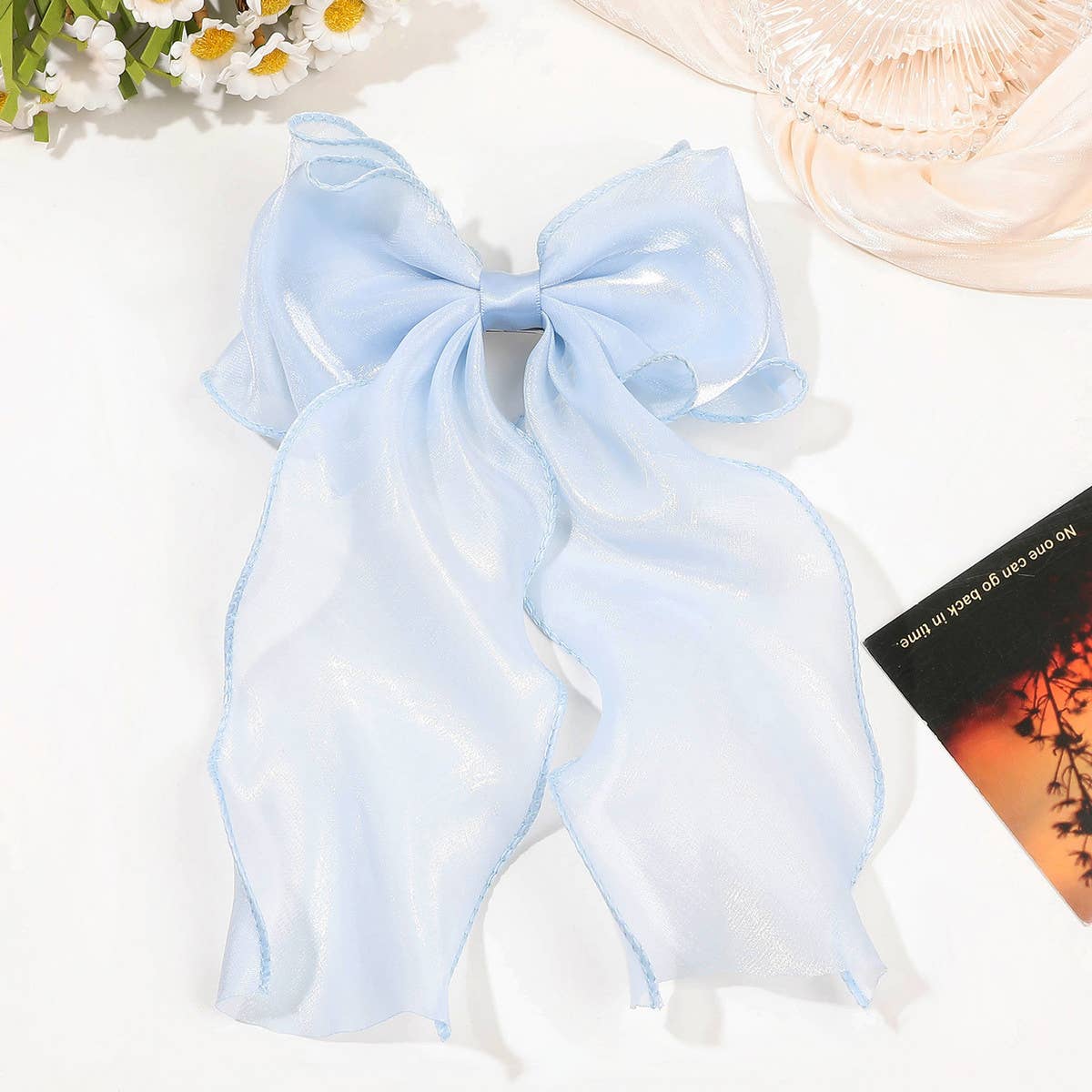 SHINY SILK RIBBON BOW HAIRPIN_CWAHA1631