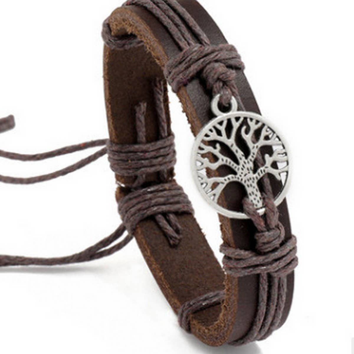 CREATIVE PERSONALITY DRAWABLE LEATHER BRACELET