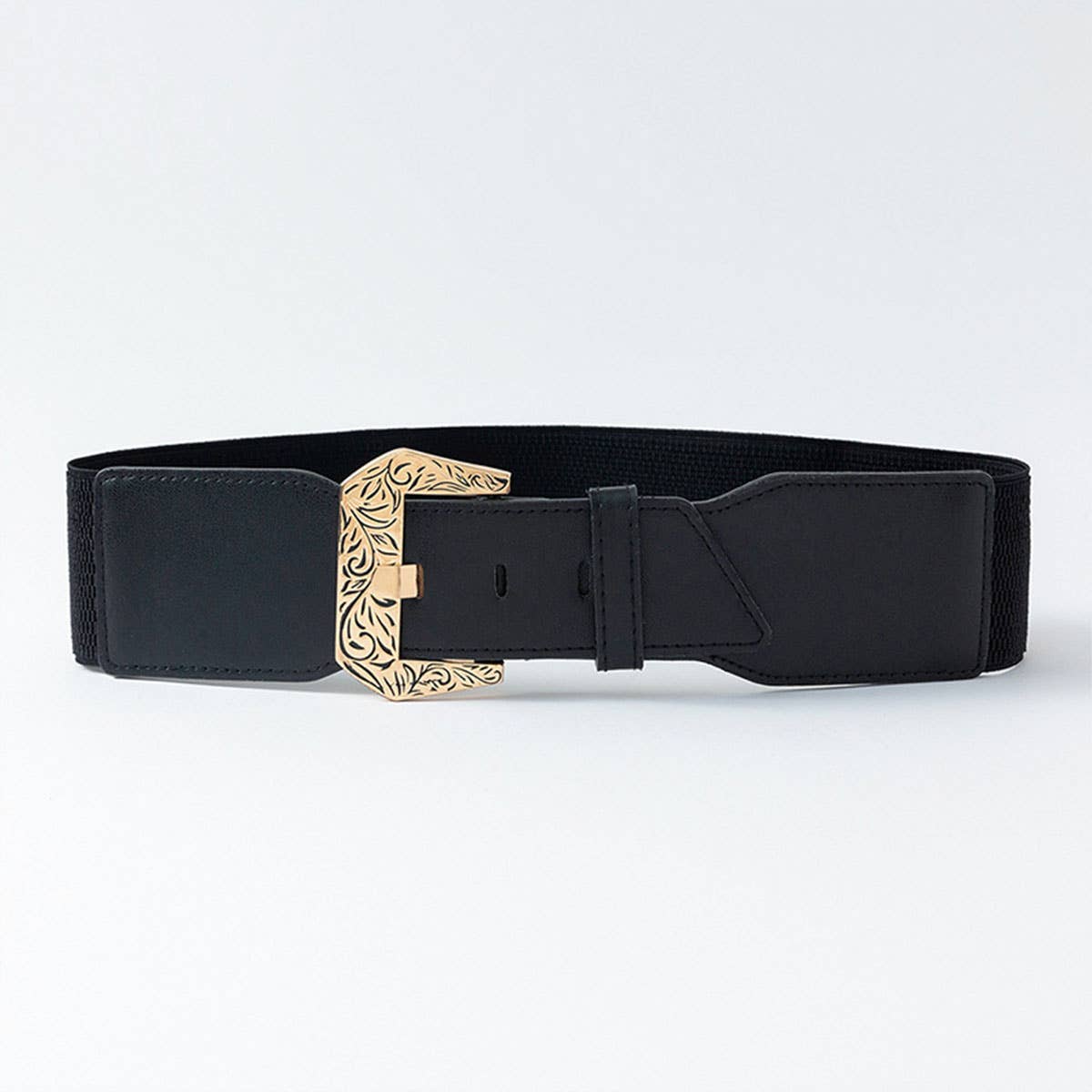Fashionable retro carved needle buckle waist belt