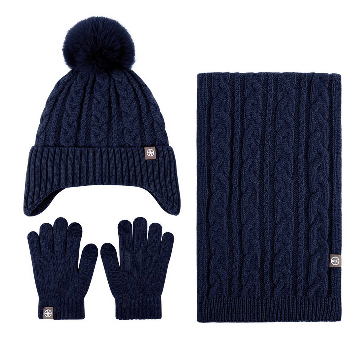 CHILDREN'S HAT SCARF AND GLOVES THREE-PIECE SET
