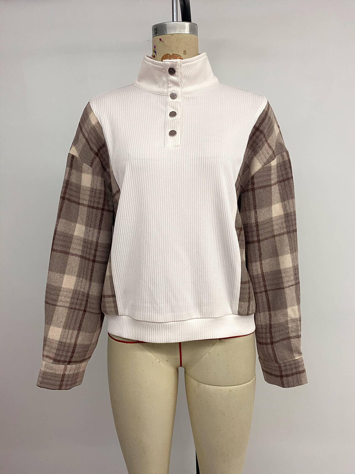 Vintage style stitching design loose hoodie