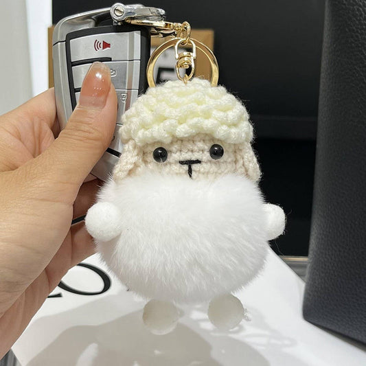 NEW LAMB COUPLE BACKPACK PENDANT CAR KEYCHAIN