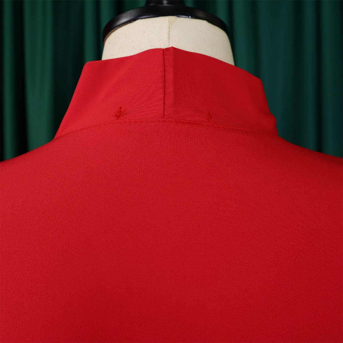 LOOSE CASUAL PLUS SIZE LOTUS LEAF SLEEVE TIE DRESS