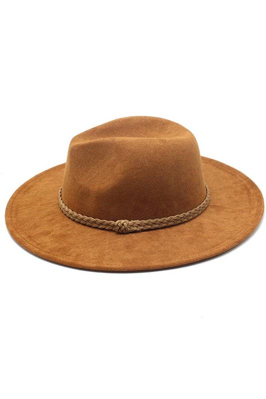 DANDY BELT WIDE BRIM SUEDE PANAMA HAT_CWAH0361