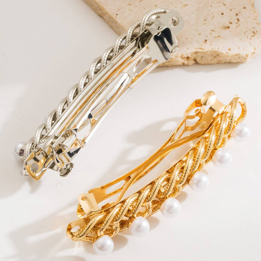 Pearl Bow Spring Hair Clip ??Sweet & Elegant_CWAHA6175