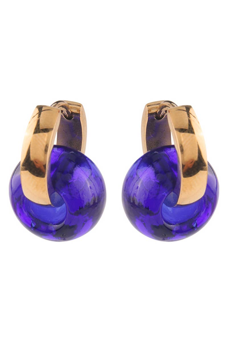 RETRO COLOR  HOOP EARRINGS_CWAJE0477