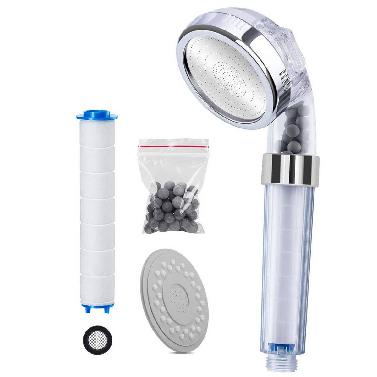 FILTERED BOOSTER WATER-SAVING SHOWER HEAD