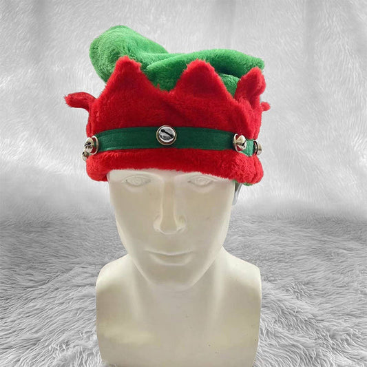 CWAH4084_RED SMURF BELL PARTY CARTOON SANTA HAT