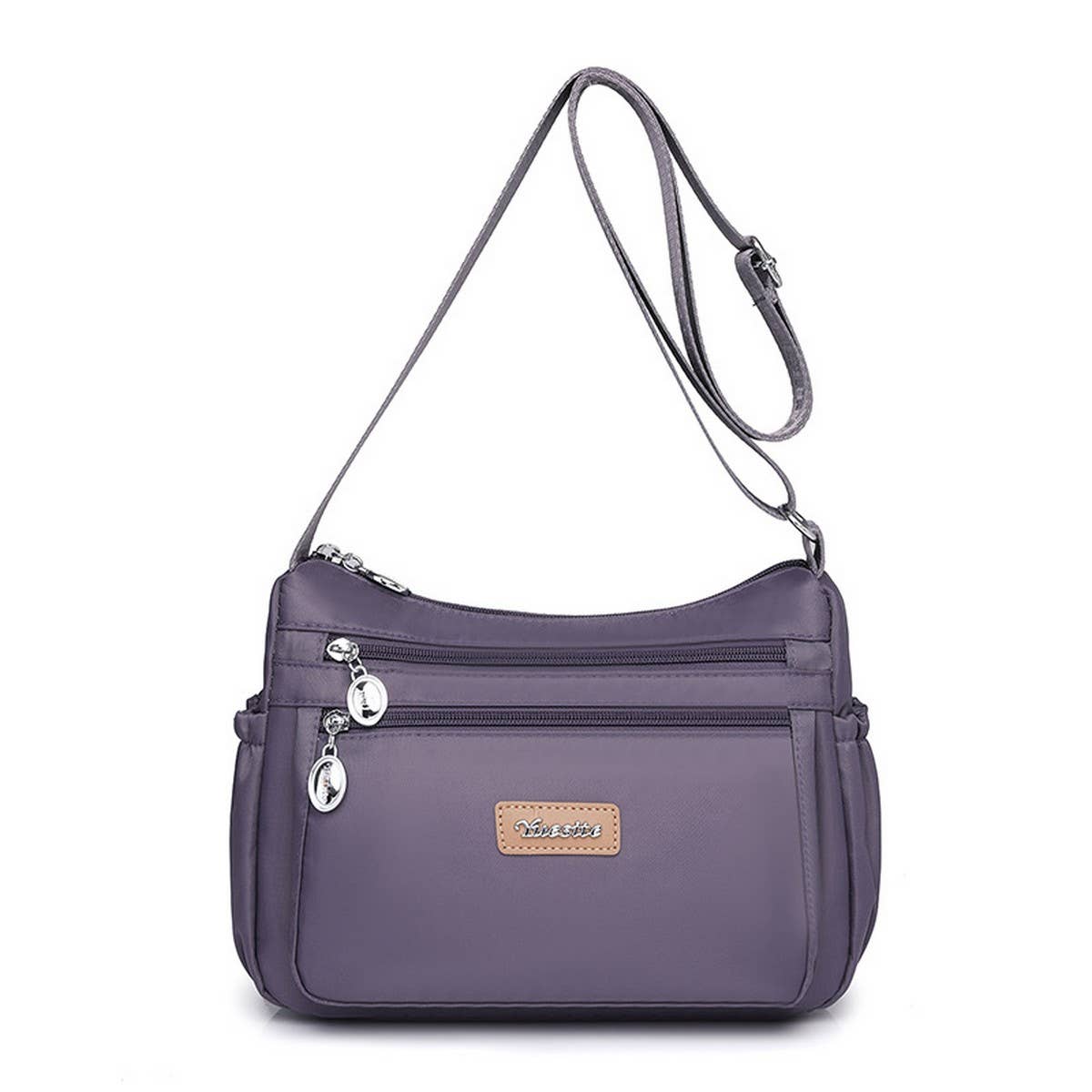 MULTI-COMPARTMENT NYLON SHOULDER AND CROSSBODY BAG
