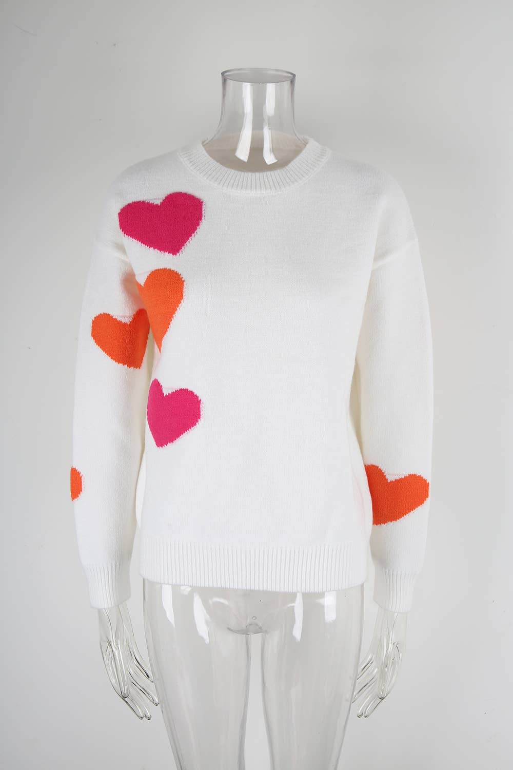 Valentine's Day jacquard round-neck sweater