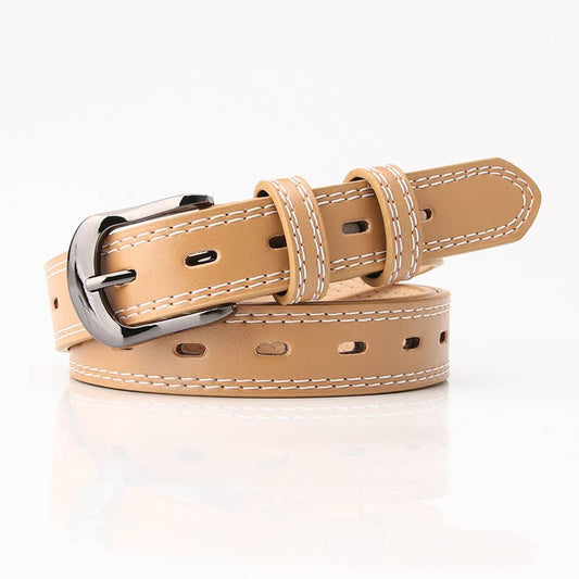 Double-line decorative fashionable versatile belt