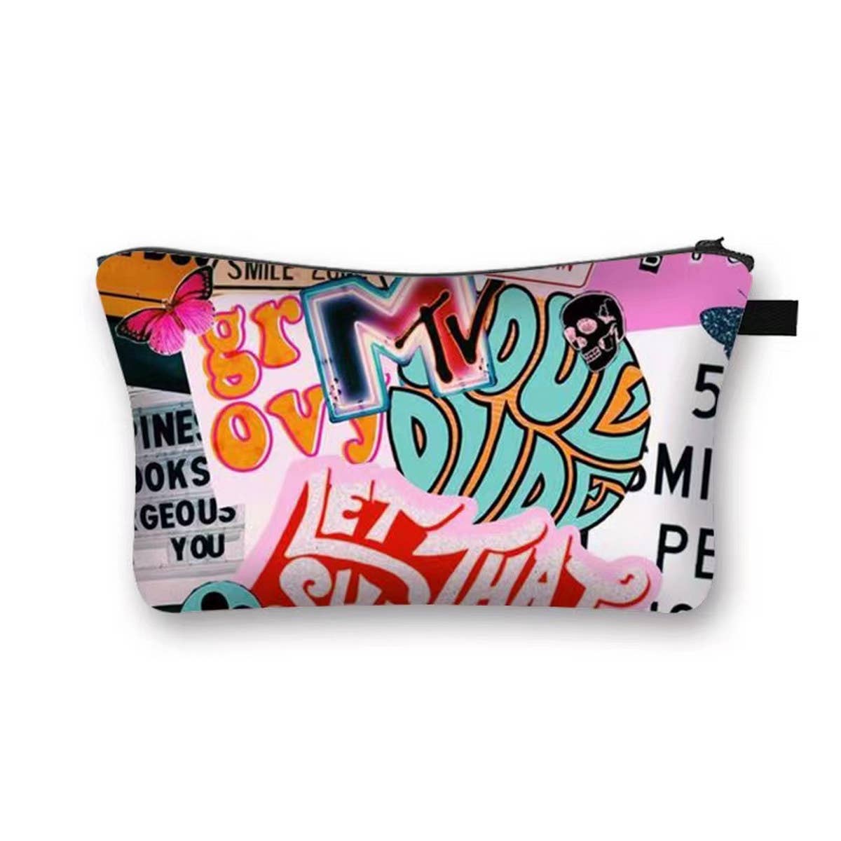 STYLISH PATTERNED WATERPROOF LINEN COSMETIC BAG_CWAB2257