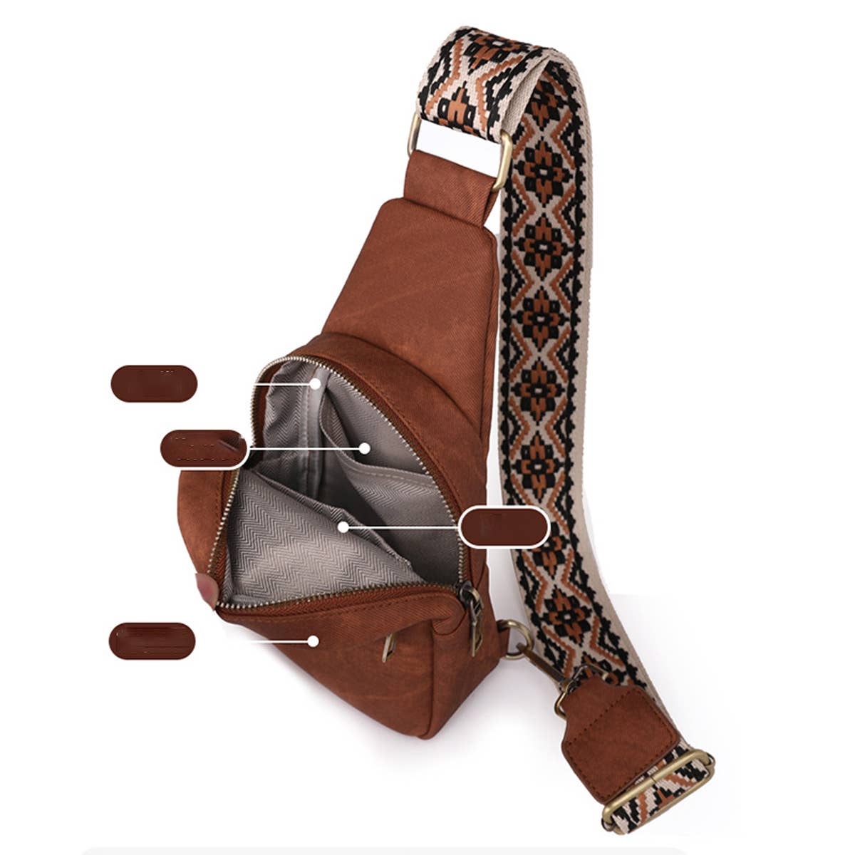 NEW CASUAL VERSATILE WAIST BAG CROSSBODY BAG_CWAB2871