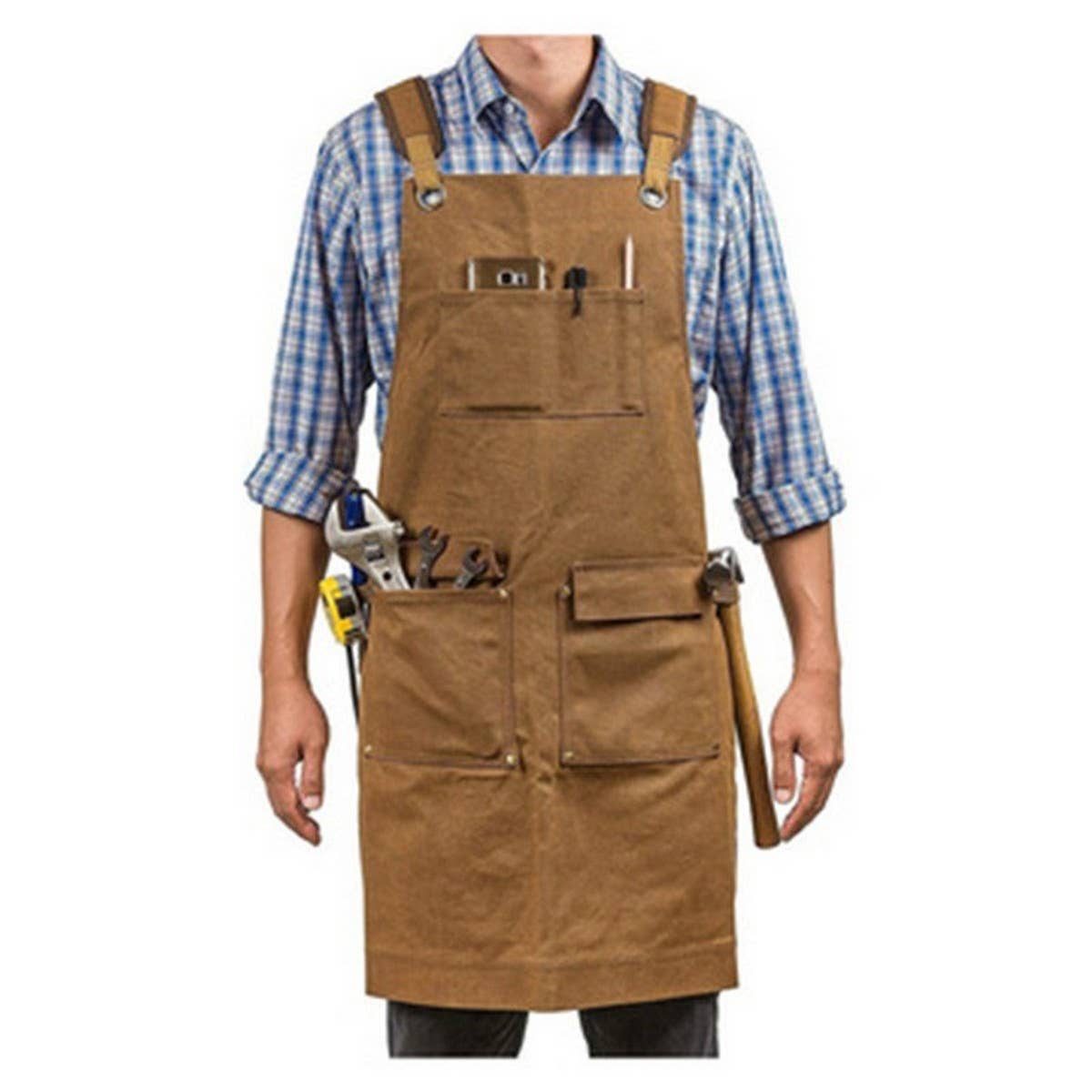 CWMM1821_Canvas Apron Multi-Functional Outdoor Work Apron