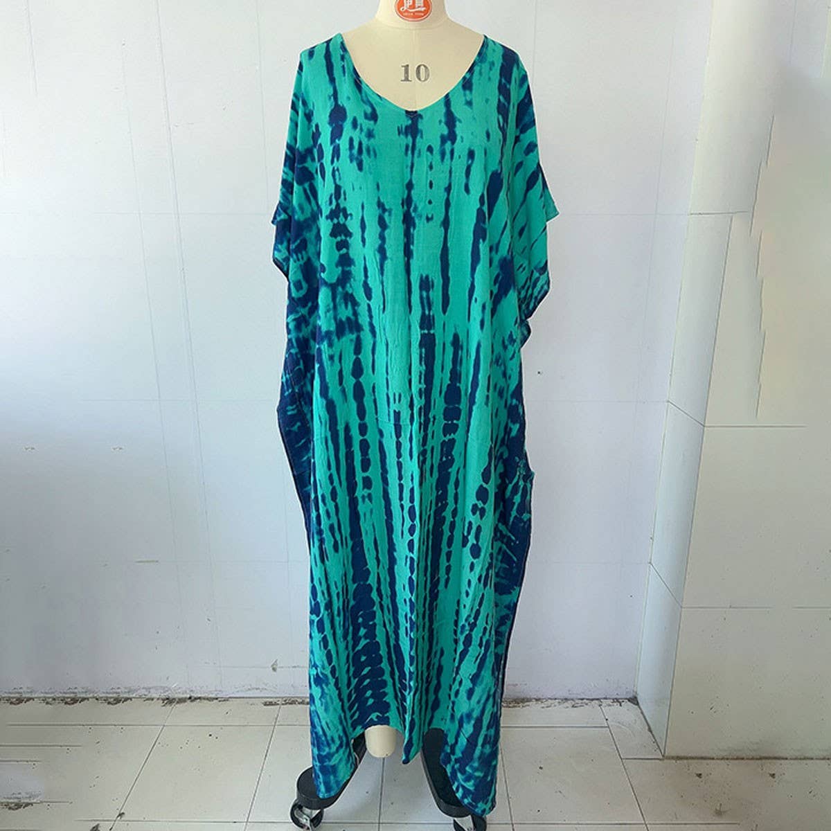 Tie-Dye Cotton Blend Beach Cover-Up Robe